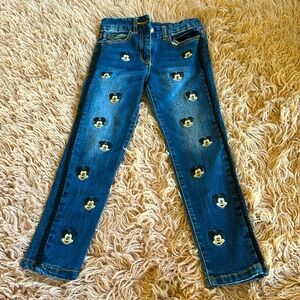 MonnaLisa girls size6, Mickey Mouse super cute detailed jeans! Great condition